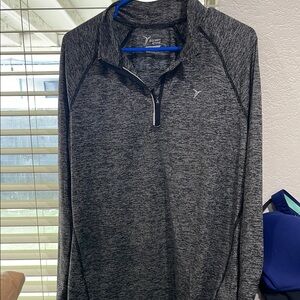 Gray Quarter-Zip Pullover